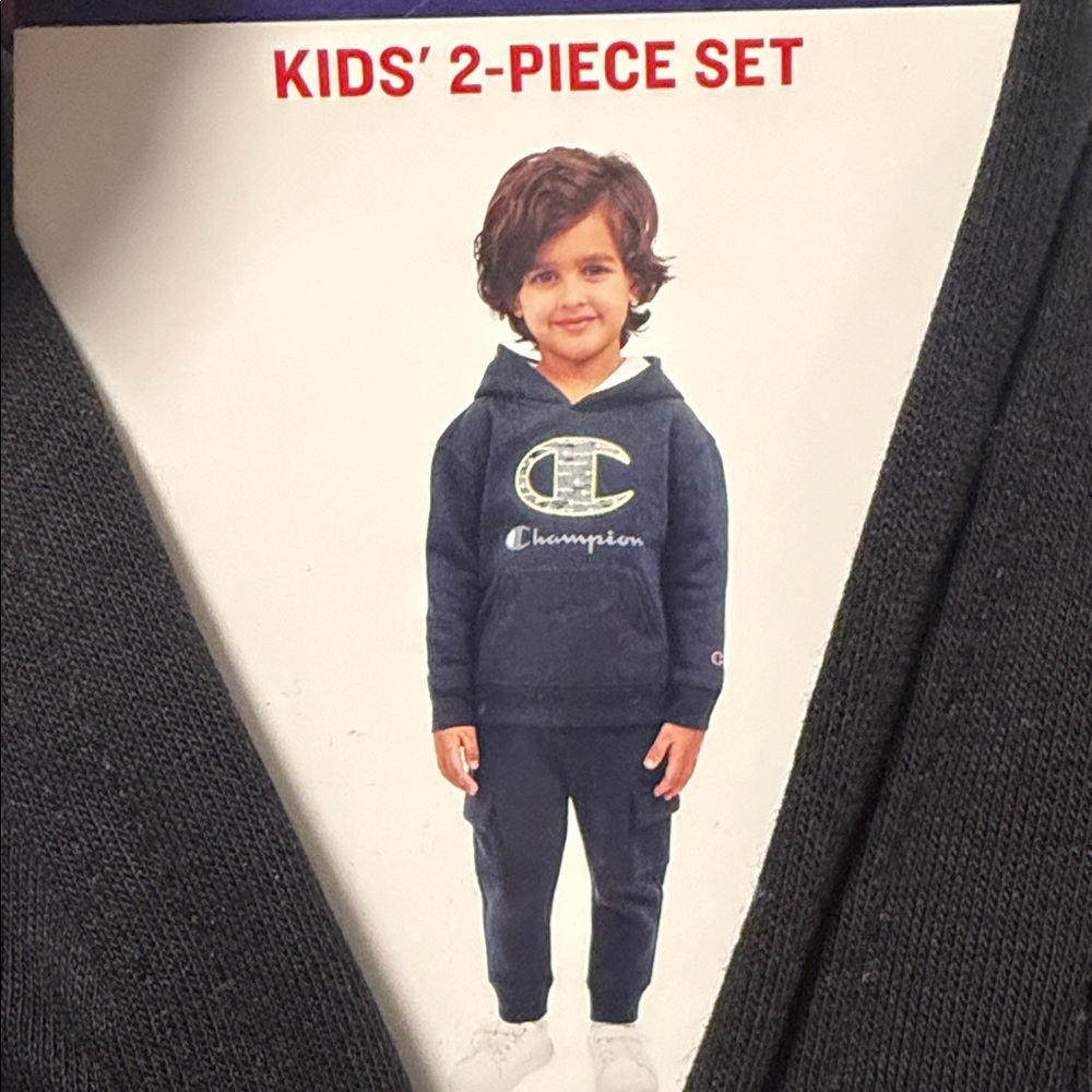 Champion Kids Black Sweatshirt & Joggers Set